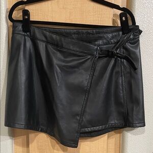 American Eagle Outfitters Black Faux Leather Skirt